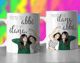 You're the Abbi to my Ilana, You're the Ilana to my Abbi, Broad City TV Show, Best Friends, Color Accent Mug, 11oz or 15oz