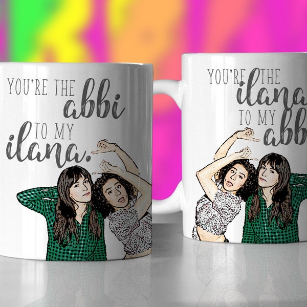 You're the Abbi to my Ilana, You're the Ilana to my Abbi, Broad City TV Show, Best Friends, Color Accent Mug, 11oz or 15oz