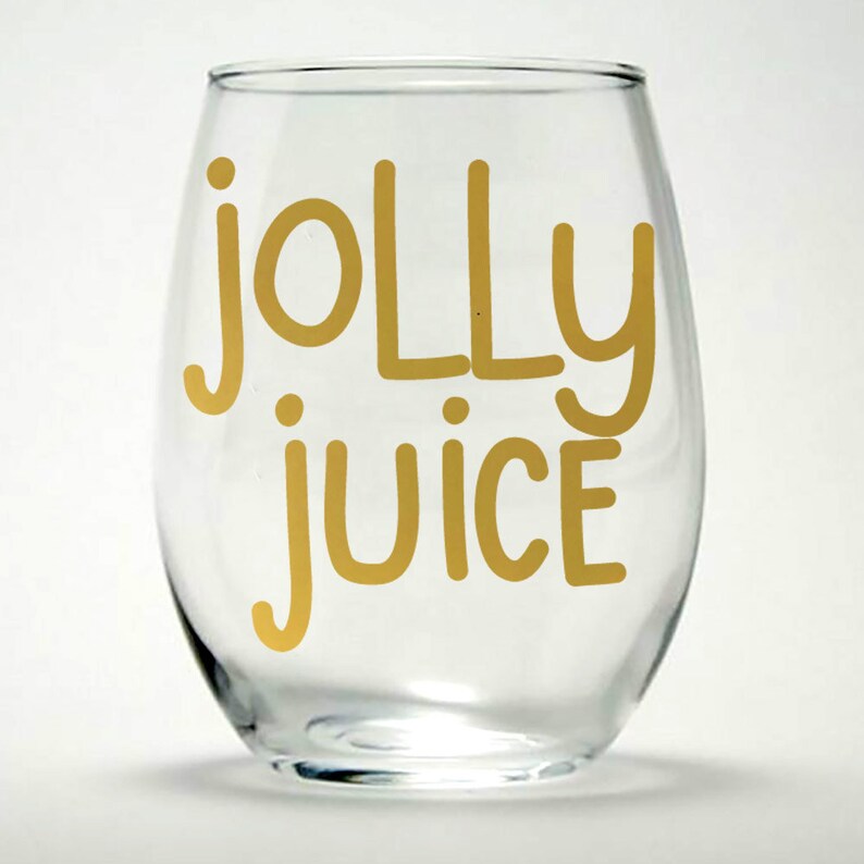 Ho Ho Whole Bottle Jolly Juice Christmas Stemless Wine Etsy