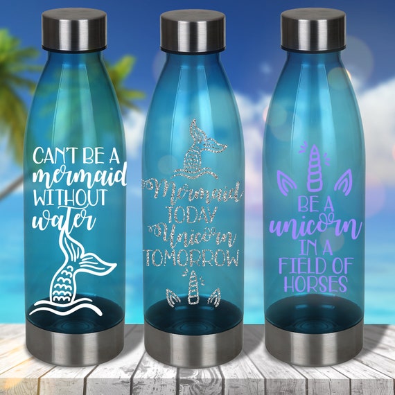Download Mermaids And Unicorns 22oz Water Bottle 3 Designs To Etsy Yellowimages Mockups