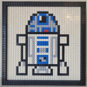 R2-D2 Brick Mosaic | Star Wars | Disney | LEGO Compatible | Droid
