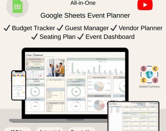 Evenementplanner Spreadsheet Feestplanning Google Spreadsheets Budgettracker Bruidsorganisator Sjabloon babyshower