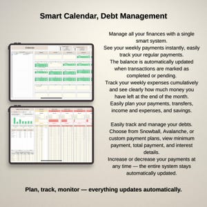 Monthly calendar with due dates, debt schedules and payoff timelines, debt payoff tracker google sheets and bill tracker