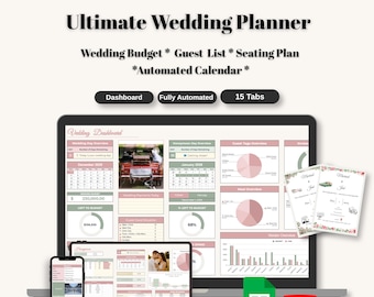 Wedding Planner Spreadsheet Wedding Budget Tracker Google Sheets Wedding Guest List Seating Plan Wedding Checklist Timeline Itinerary
