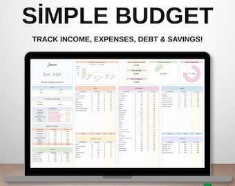 Planilha de Orçamento do Google Sheets, Orçamento Mensal, Controle de Despesas, Orçamento para Iniciantes, Planejamento Financeiro