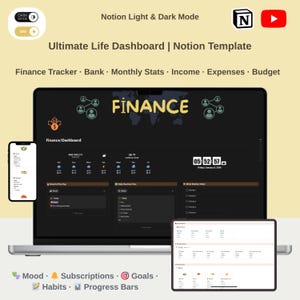 Notion Budgetplaner Template Template für einen Abonnement-Tracker und einen Zielplaner