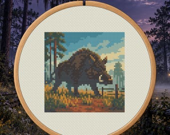 Hogzilla Counted Cross Stitch PDF Pattern | Georgia Cryptid
