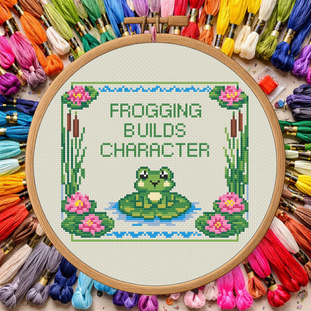 Stitch Rite Frogging: A Stitcher’s Rite of Passage – Funny Frog Cross Stitch ...