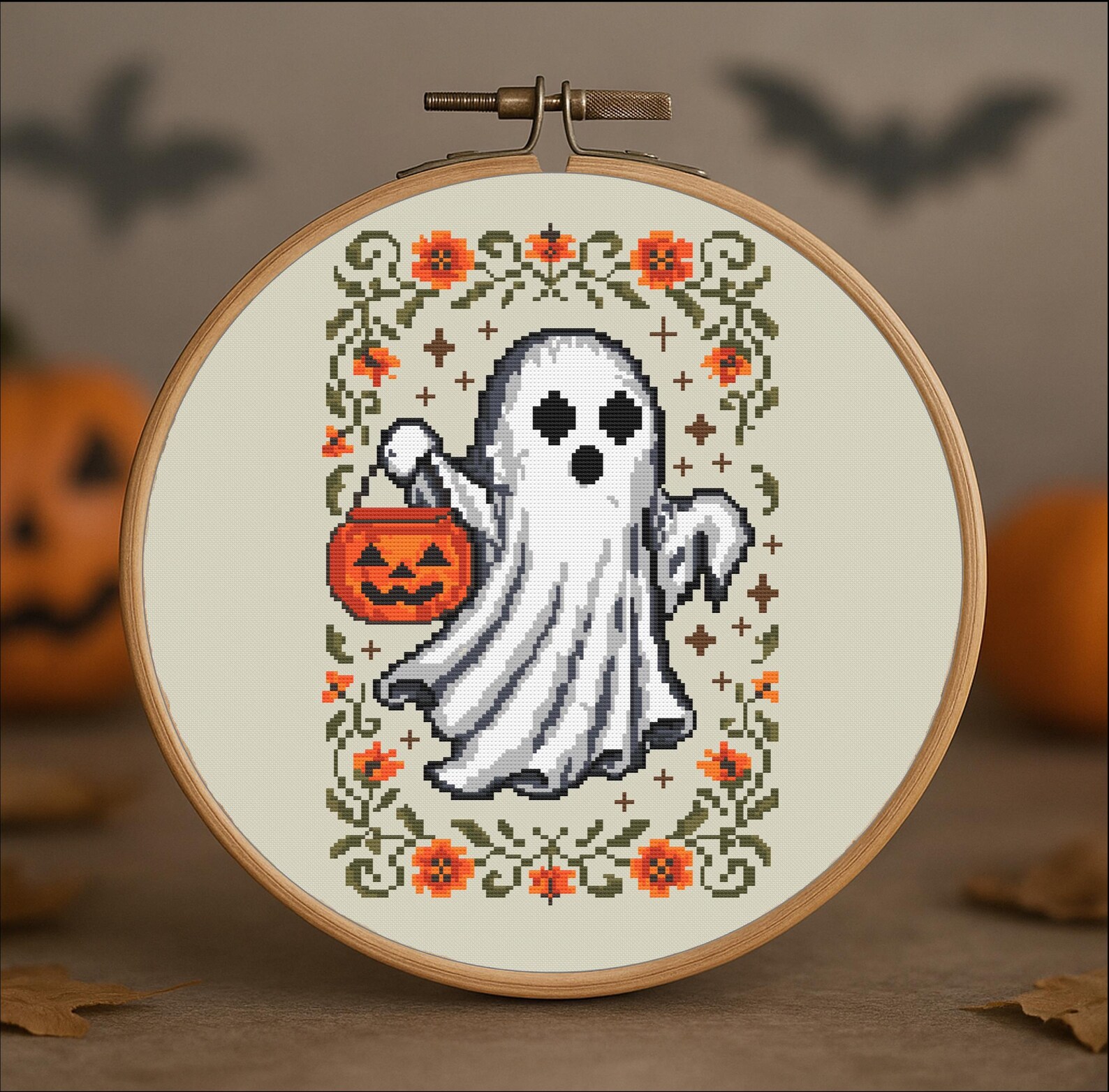 Lantern Lurker – Ghost – Halloween Cross Stitch Pattern PDF – Digital ...