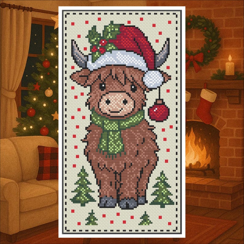 Scottish Highland Cow Bookmark Bundle – 8 Cross Stitch Bookmark ...