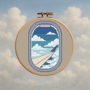 Wanderlust in Stitches – Travel Cross Stitch Pattern PDF – Digital Download