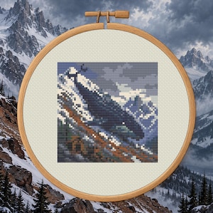 Slide-Rock Bolter Colorado Cryptid korsstygnsmönster PDF – digital nedladdning