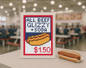 Food Court Special - Hot Dog – Cross Stitch Pattern PDF – Digital Download