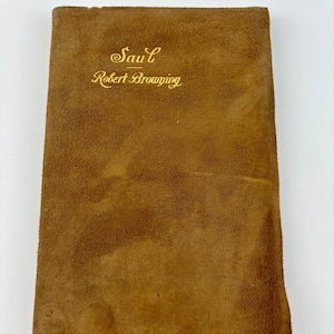 Antique 1901 Saul by Robert Browning – Suede Bound Poetry Book – Thomas Crowell NY