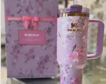 Stanley x LoveShackFancy 40 oz Quencher Tumbler – Multi Roses Floral, Bow , flowstste and Barbie Travel Mug – Limited Edition