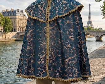 Renaissance Cape Medieval Cloak Unisex Noble Prince Costume Royal Cosplay Cloak Tudor King Ren Faire Gift