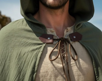 Medieval Hooded Cloak – Renaissance Cotton Cape for Cosplay, LARP & Wizard Costume