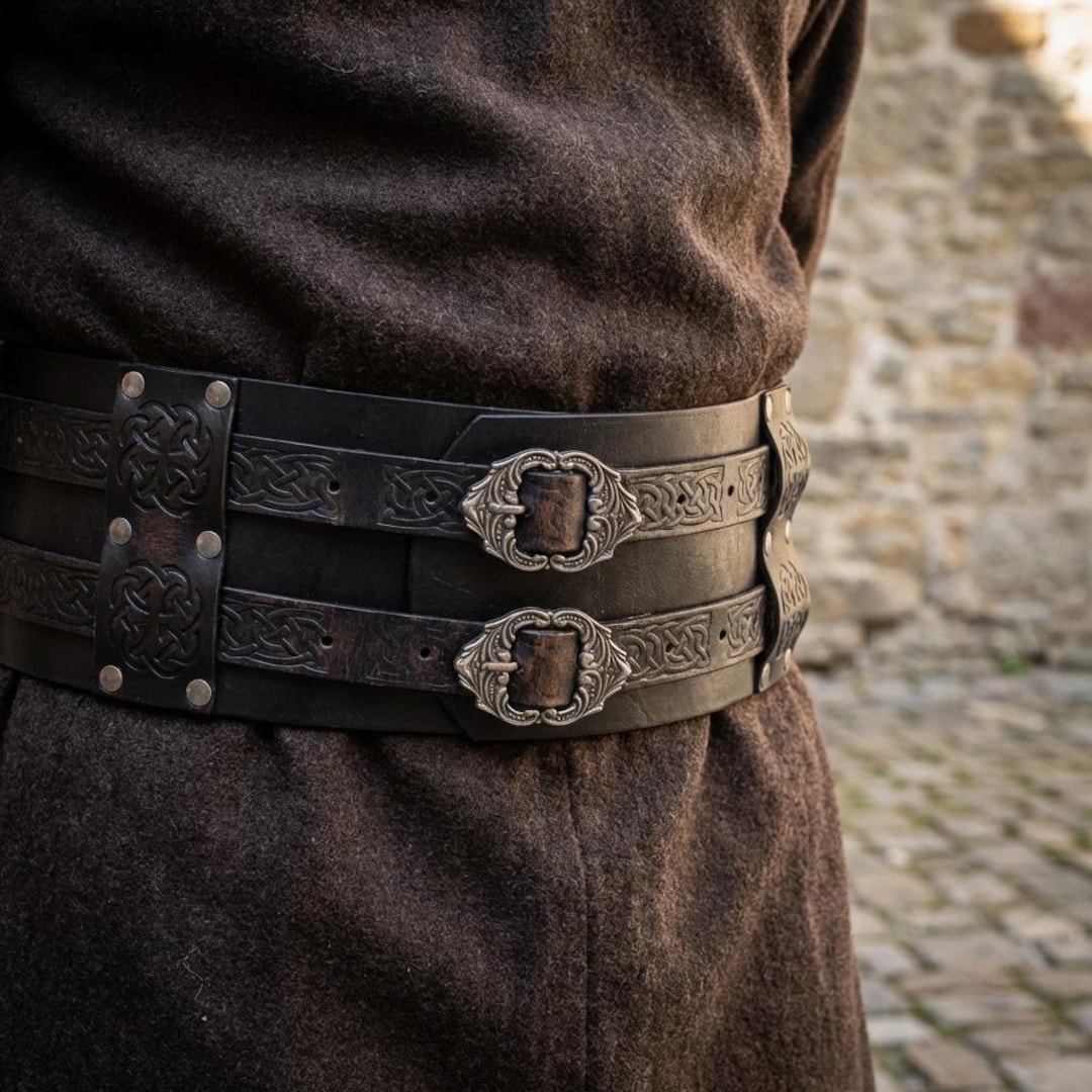 Renaissance Leather Corset Belt Viking Cinch Belt Medieval Halloween Costume s-l400.jpg main image 3