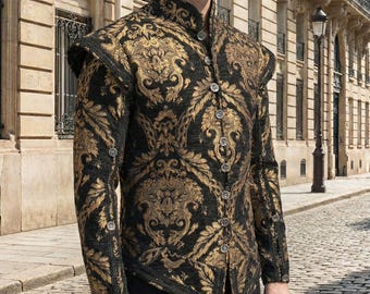 Elizabethan Jerkin Renaissance Vest Tudor Pirate Waistcoat Medieval Cosplay Costume Gift for Men