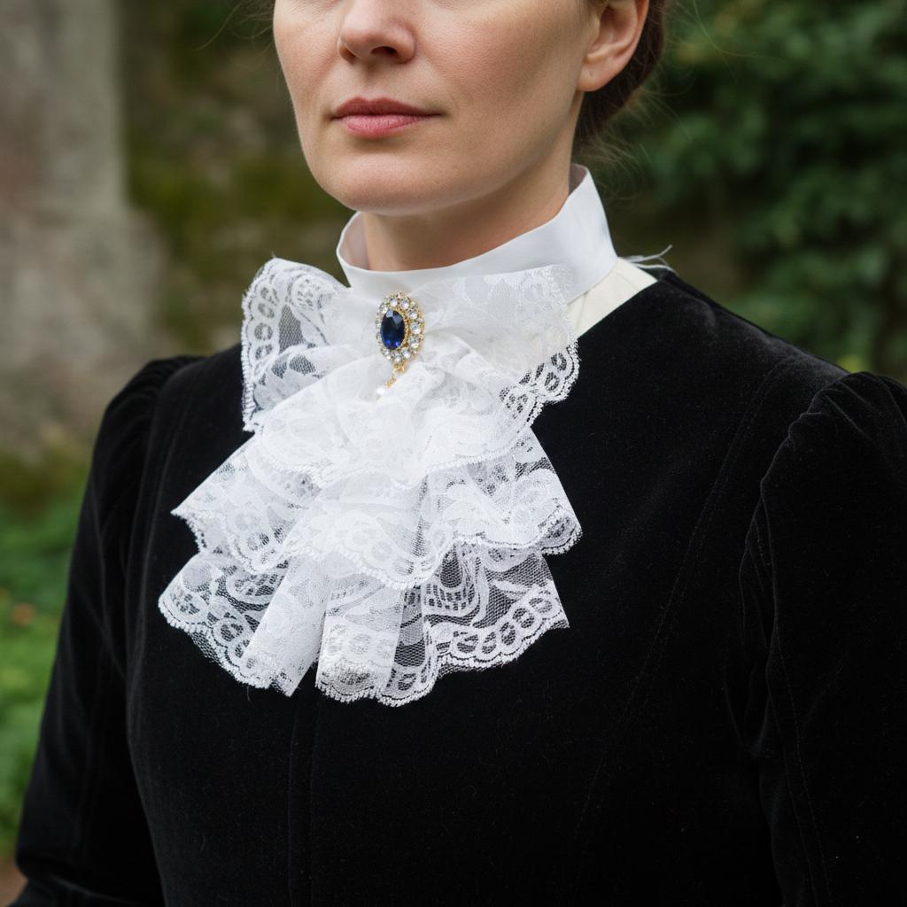 Early Renaissance Ruff Victorian Lace Ruffled Collar Renaissance Ruff Elizabethan Collar ...