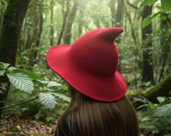 Medieval Witch Hat – Renaissance Accessory for LARP, Halloween and Costume Parties, Gothic Vampire Hat, Fantasy Hat