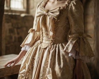 Marie Antoinette Rococo Dress, 18th Century Ball Gown, French Court Renaissance Cosplay, Victorian Royal Costume for Women