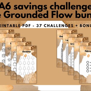 Printable EURO Savings Challenge Bundle A6 | Budget Planner & Cash Envelopes | Money Challenge PDF | The Grounded Flow Bundle