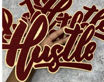 Toppa in ciniglia personalizzata con scritta termoadesiva / Distintivo con citazione motivazionale / Applicazione personalizzata per giacca