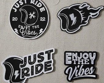 Parches de motociclista personalizados, parches termoadhesivos bordados en 3D para chalecos y chaquetas de moto.