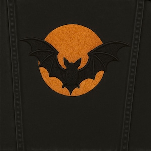 Embroidered Bat Patch: Halloween Costume Iron-On Applique