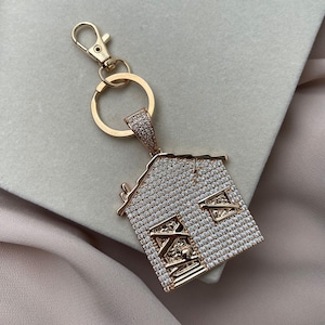 Gold House Keychain: New Homeowner Gift, Realtor Client Thank You