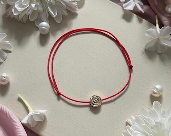 Hematite Bracelet: Red String Bracelet, Hematite Charm, Adjustable Minimalist Jewelry, Mothers Day Gift, Gift for Her, Handmade Bracelet