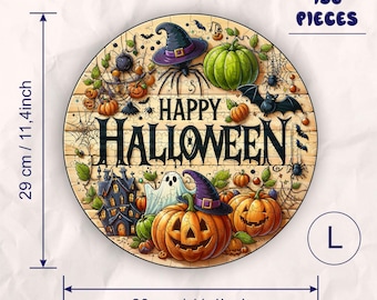 Wooden Halloween Puzzle: Unique Ornamental Design (158 Pieces)