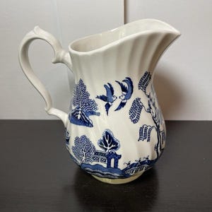 Vintage Royal Wessex China Made In England Creamer Blue and White Blue Willow
