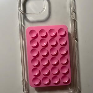Reusable Silicone Suction Cup Pad | Phone cases, Strong Grip for VR, Power Banks, Dashboards | Transparent Mount for Smooth Surfaces