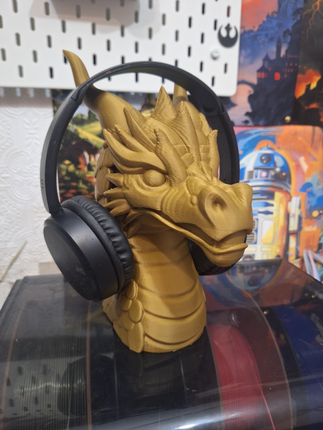 3d Printed Dragon Headphone Stand. Desk Display. Gaming Accessories ...