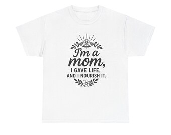 I'm a Mom Unisex Heavy Cotton Tee - Perfect for Mother's Day, Gifts for Mom, Family Gatherings, Comfortable Casual Wear, Mom Life Apparel