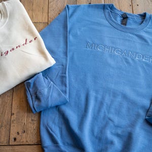 Michigander Embroidered Crewneck Sweatshirt – Unisex