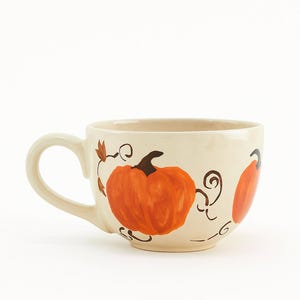 Pumpa-sippermugg - handgjord, Halloween, present, högtid, kaffe- och tekopp