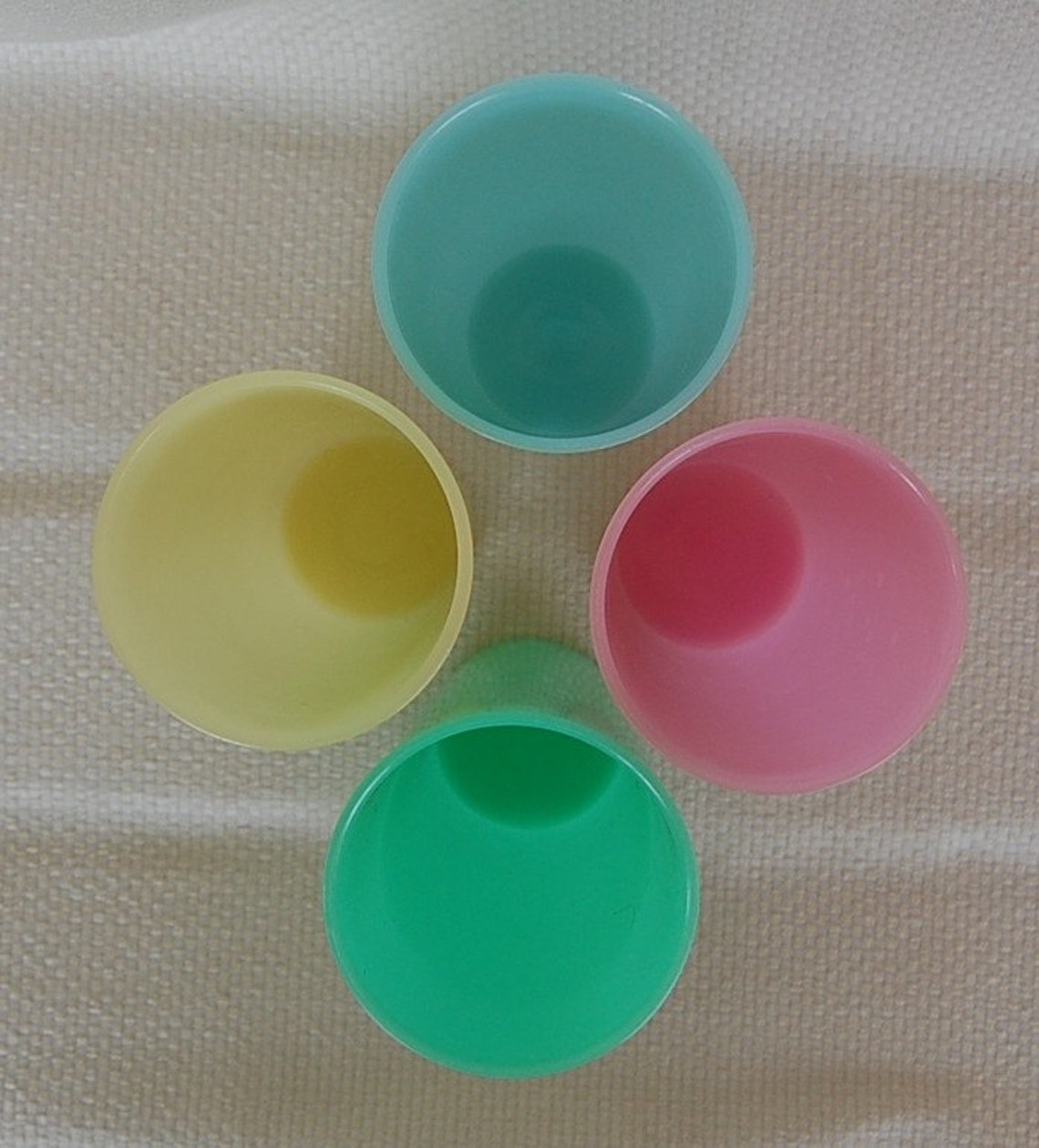 Vintage Tupperware Pastel 16 oz Tumblers set of 4 Yellow Pink Etsy