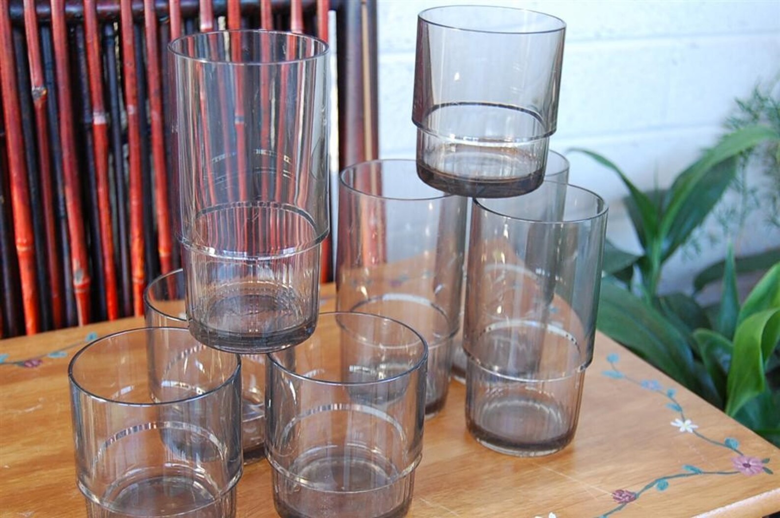 Vintage Tupperware Smoke Acrylic Tumblers 10 and 14 Ounce Set Etsy