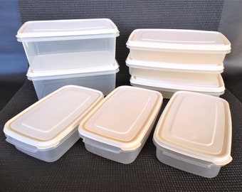 Vintage Rubbermaid Servin' Saver Containers, SOLD INDIVIDUALLY, #5 Rectangle 4 C, #11 Rectangle 24 Oz, #12 Rectangle 60 Oz