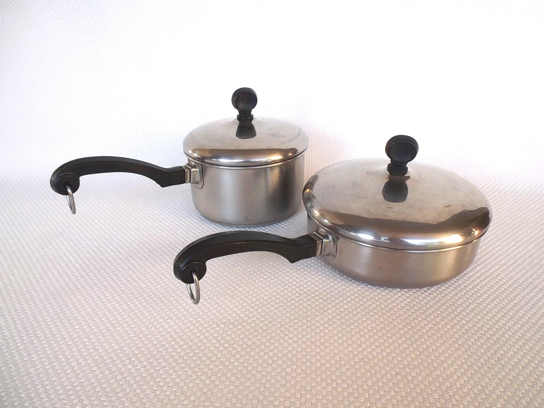 Vintage Farberware 2 qt Aluminum Clad Stainless Steel Sauce Pan Pot with  Lid