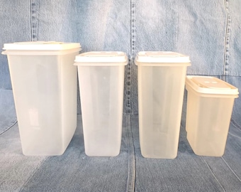 Choice of Vintage Rubbermaid Servin' Saver Containers for Cereal or Dry Storage, Large 21 Cup #2, Medium 13 Cup #3, Small 4 Cup #4