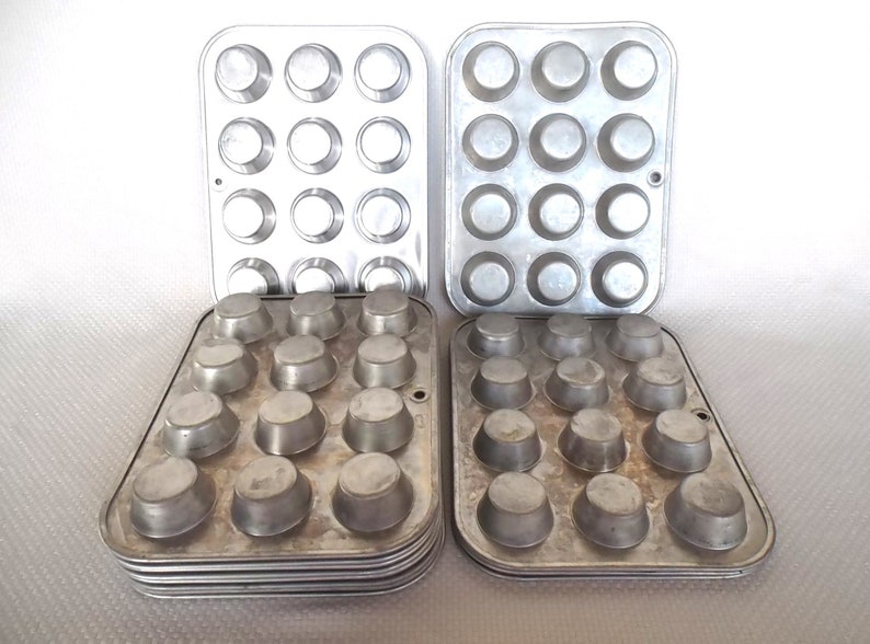Vintage Aluminum Mini Muffin Tins Choose Your Style and Etsy