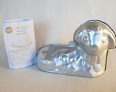 Vintage Wilton Stand Up Lamb Cake Pan With Instructions 3D Lamb Pan circa 1995 Easter Holiday Little Lamb Cake Pan