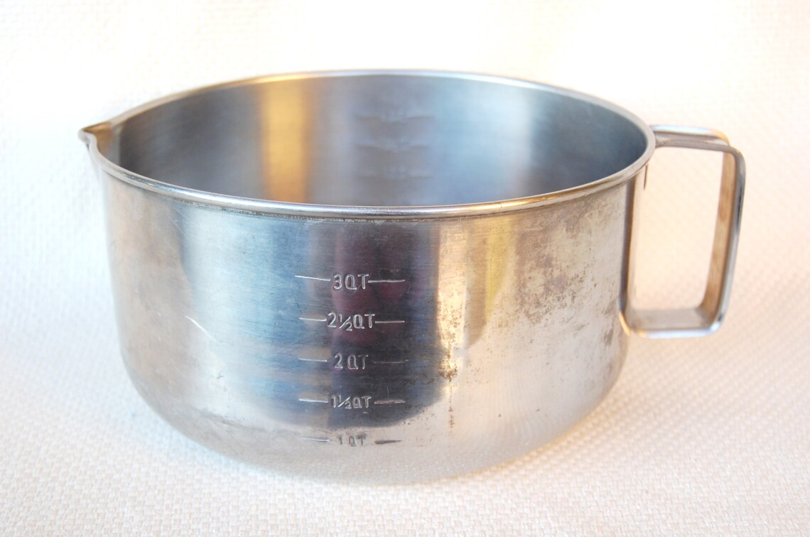 Vintage Interpur Stainless Steel 3 Quart Mixing Bowl WITH Etsy