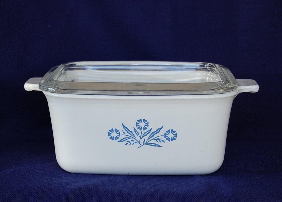 Vintage Corning Ware Cornflower Blue Rectangular Covered Etsy
