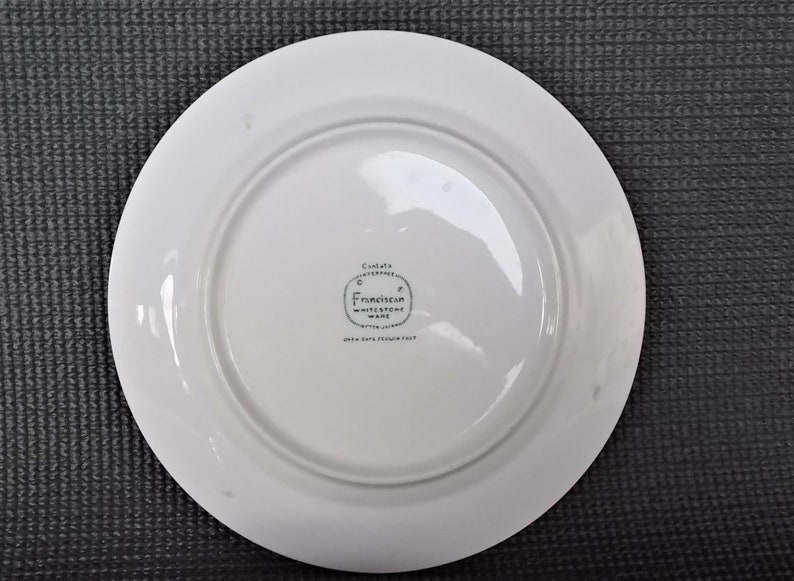 Set of 4 Vintage Franciscan CANTATA Salad Plates Very Good Condition circa 1965-1972 Pretty Shades of Blues and Greens