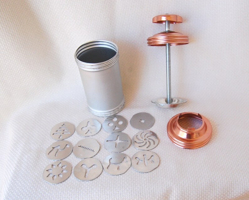 Vintage Mirro Cookie Press with 12 Discs Etsy
